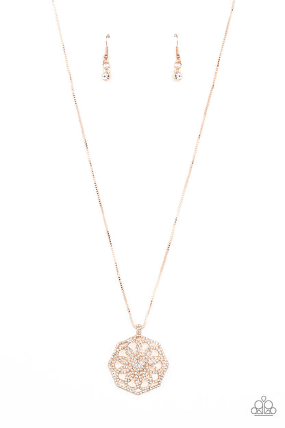 Botanical Bling - rose gold - Paparazzi necklace