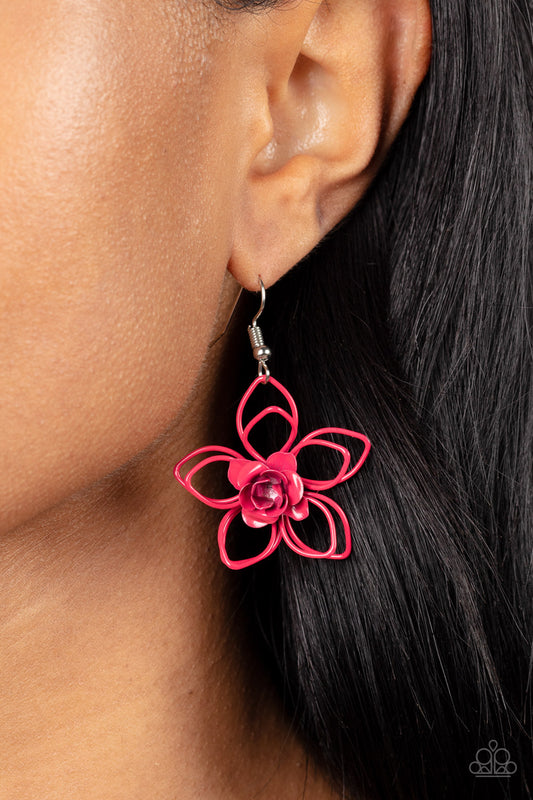 Botanical Bonanza - pink - Paparazzi earrings