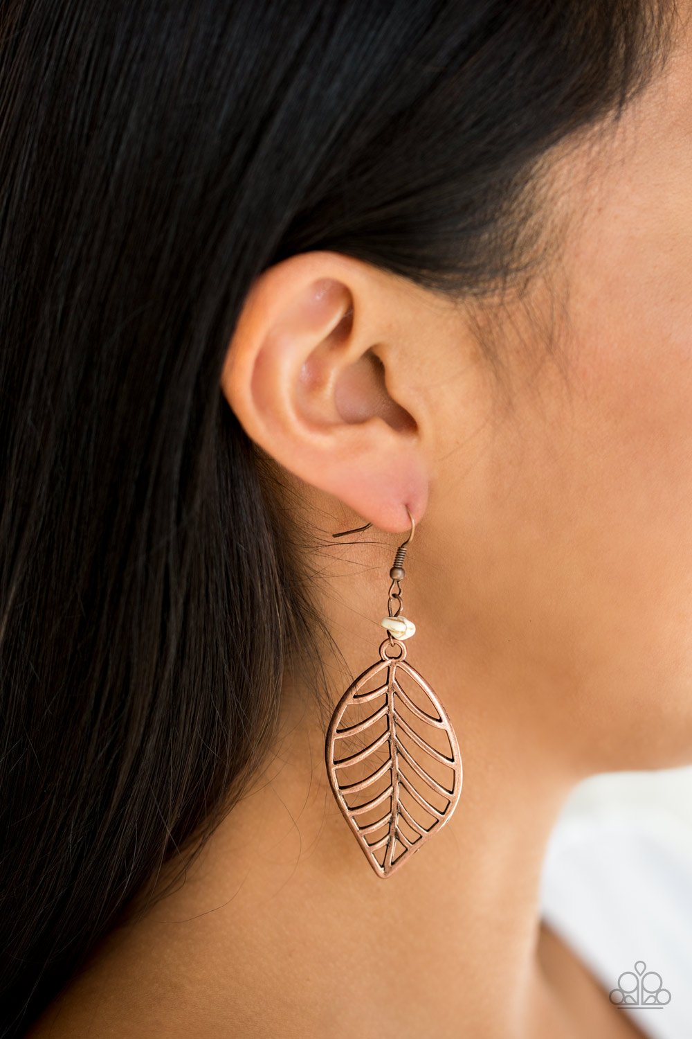 Bough Out - copper - Paparazzi earrings