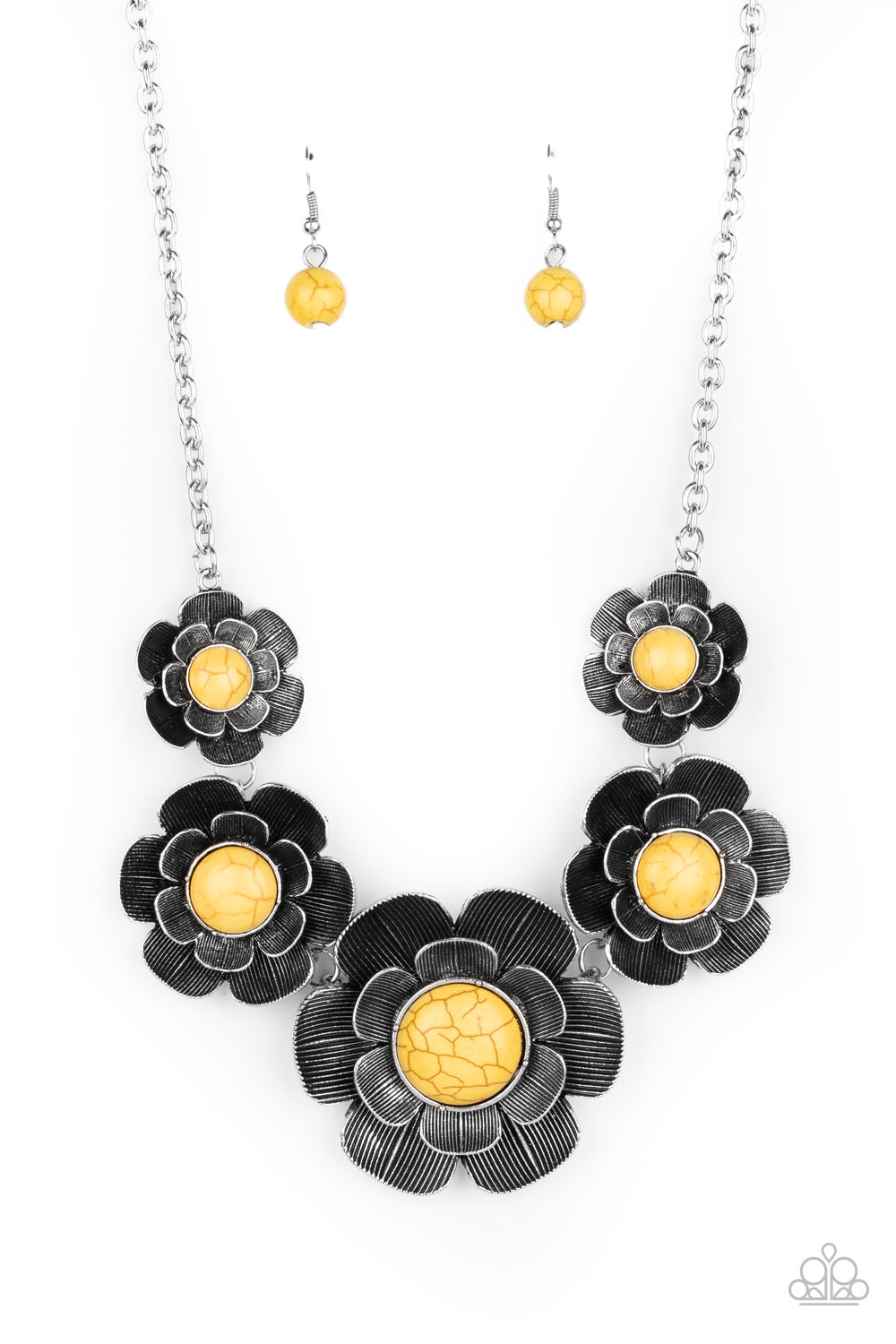 Bountiful Badlands - yellow - Paparazzi necklace