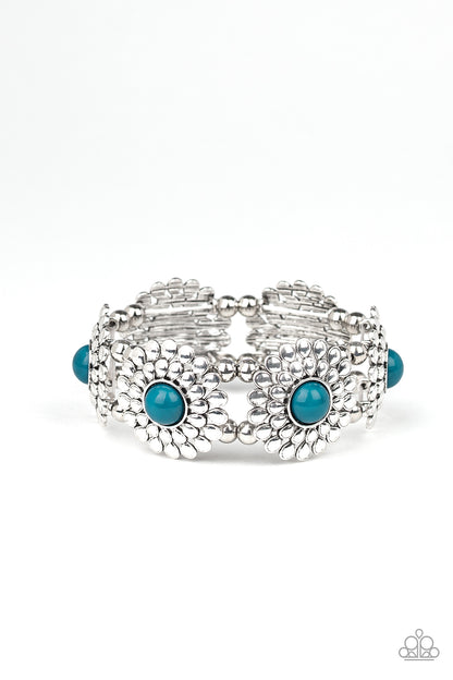 Bountiful Blossoms - blue - Paparazzi bracelet