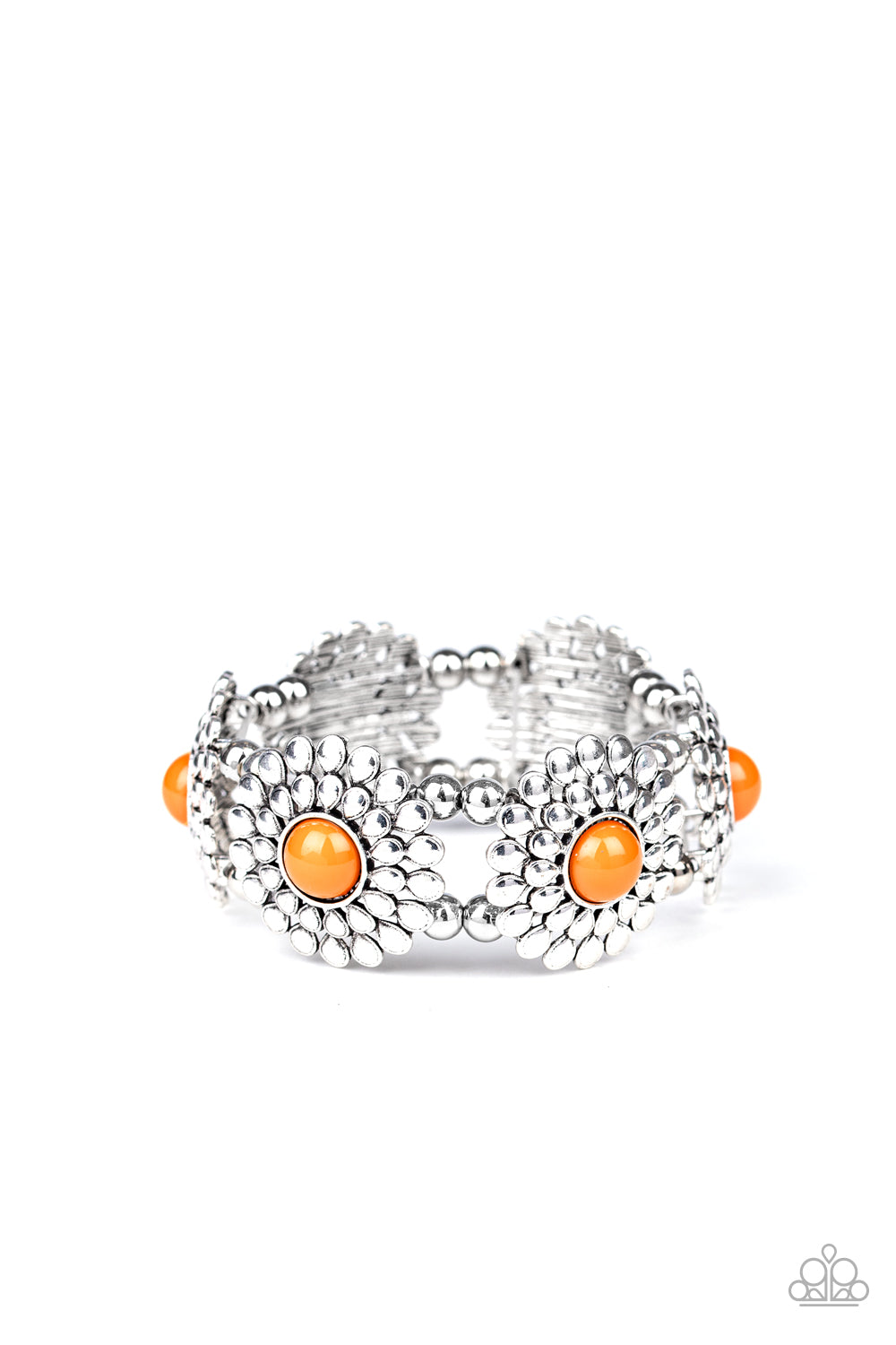 Bountiful Blossoms - orange - Paparazzi bracelet