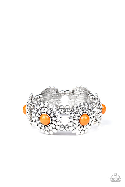 Bountiful Blossoms - orange - Paparazzi bracelet