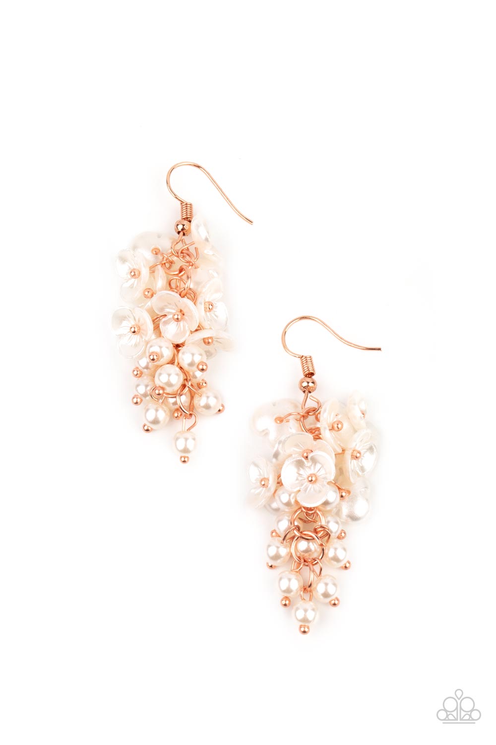 Bountiful Bouquets - copper - Paparazzi earrings