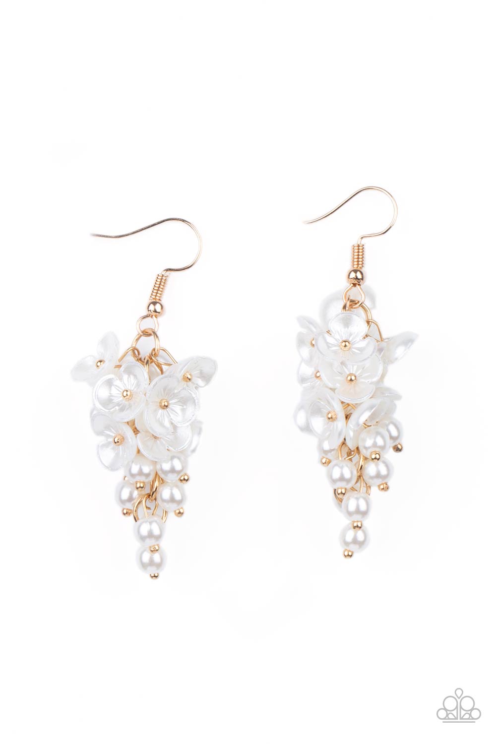 Bountiful Bouquets - gold - Paparazzi earrings