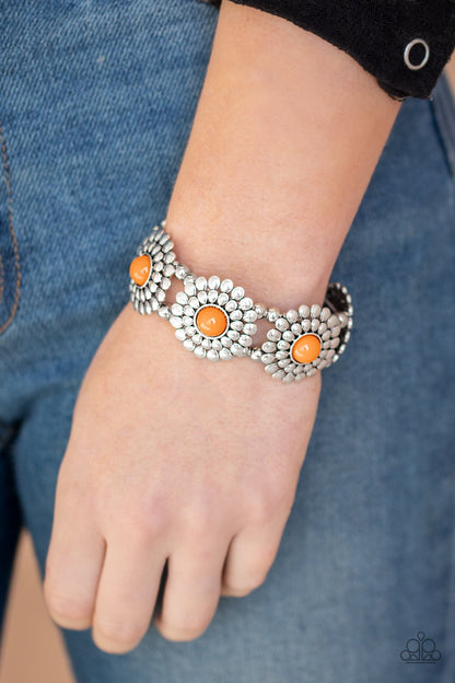 Bountiful Blossoms-orange-Paparazzi bracelet