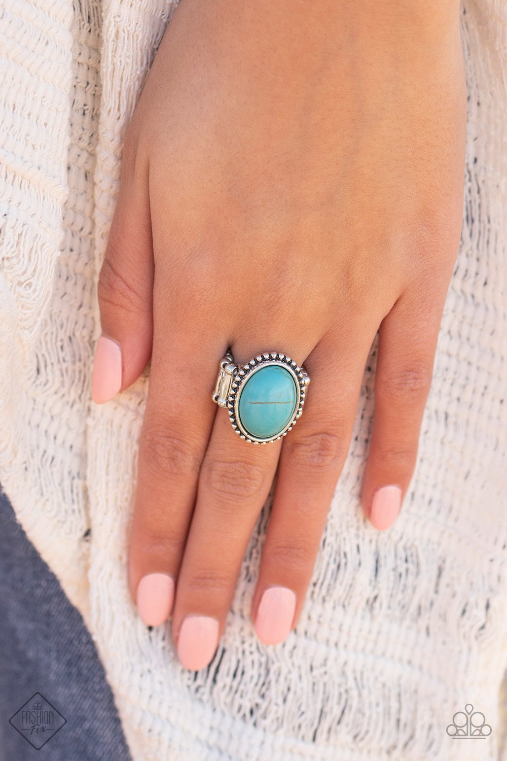 Bountiful Deserts-blue-Paparazzi ring