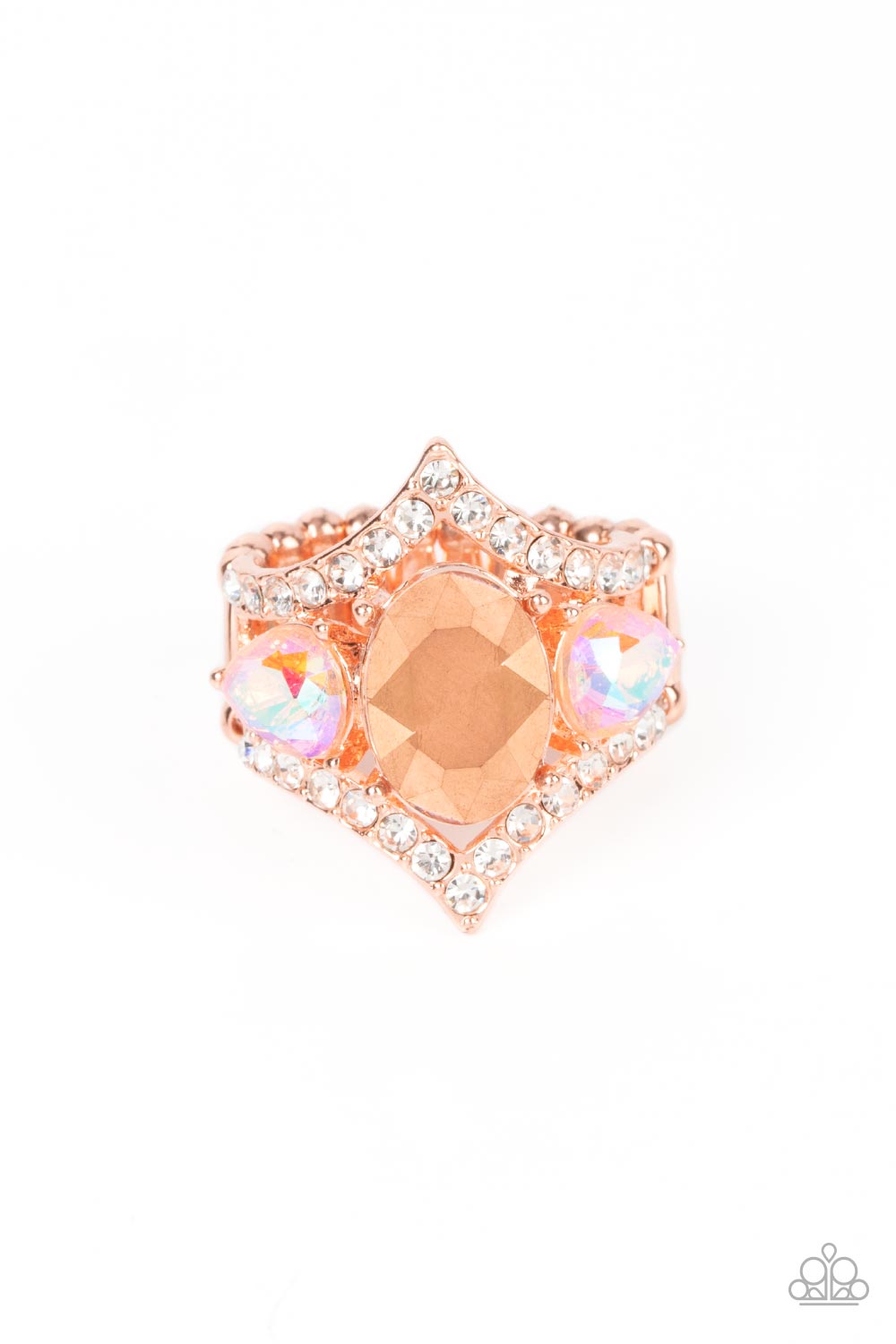 Bow Down to Dazzle - copper - Paparazzi ring