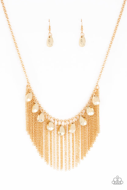 Bragging Rights - gold - Paparazzi necklace
