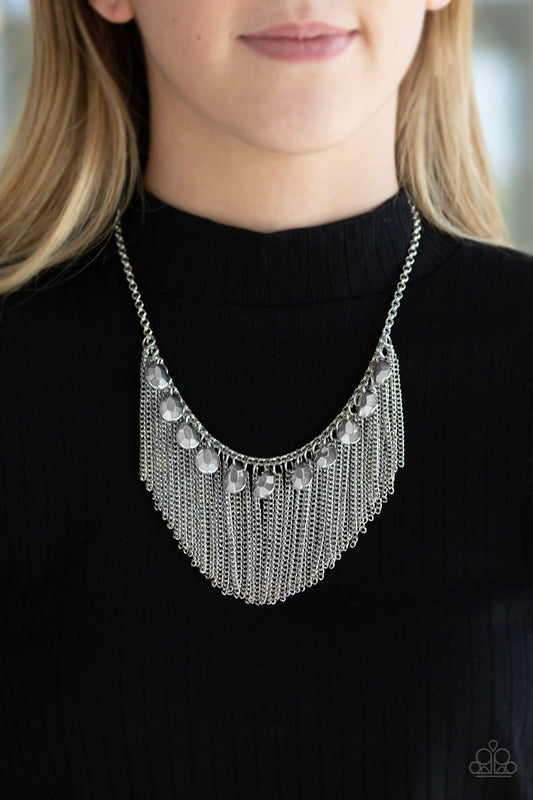 Bragging Rights - silver - Paparazzi necklace