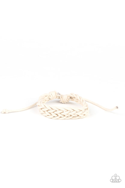 Braid Raid - white - Paparazzi bracelet