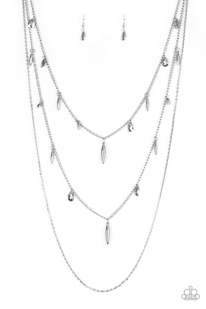 Bravo Bravado - silver - Paparazzi necklace