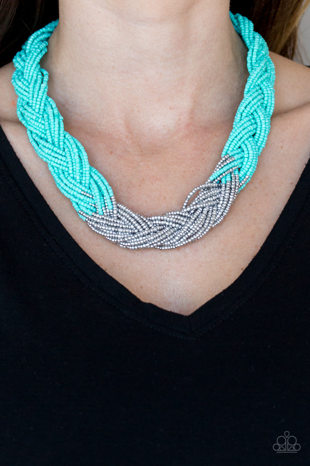 Brazilian Brilliance - blue - Paparazzi necklace