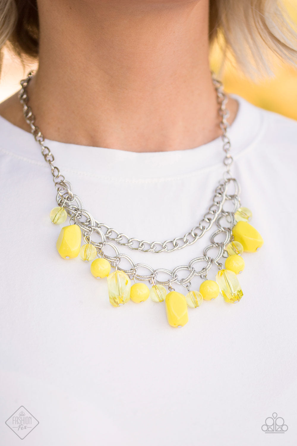 Brazilian Bay - yellow - Paparazzi necklace