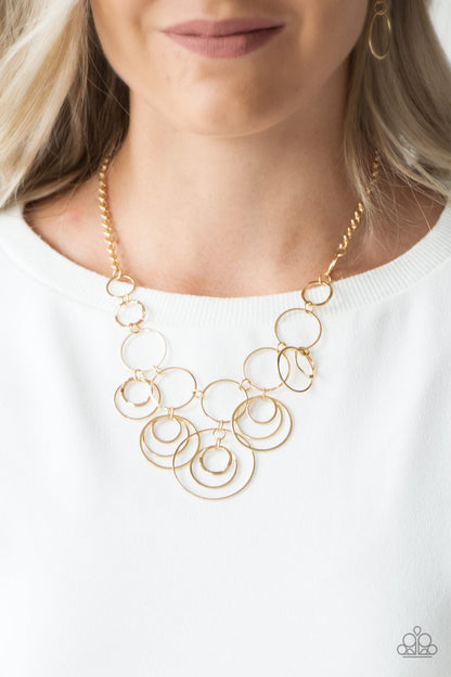 Break the Cycle-gold-Paparazzi necklace
