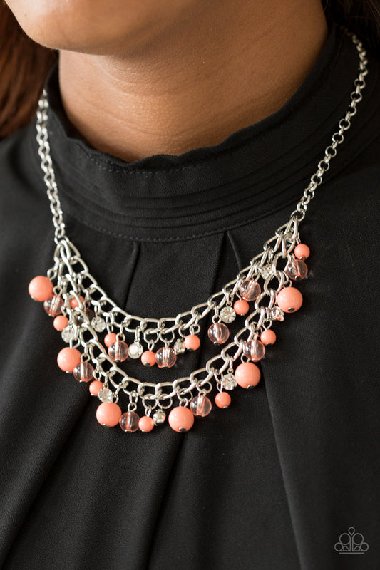 Bridal Party - orange - Paparazzi necklace
