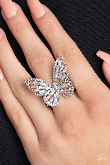 Bright-Eyed Butterfly - multi - Paparazzi ring