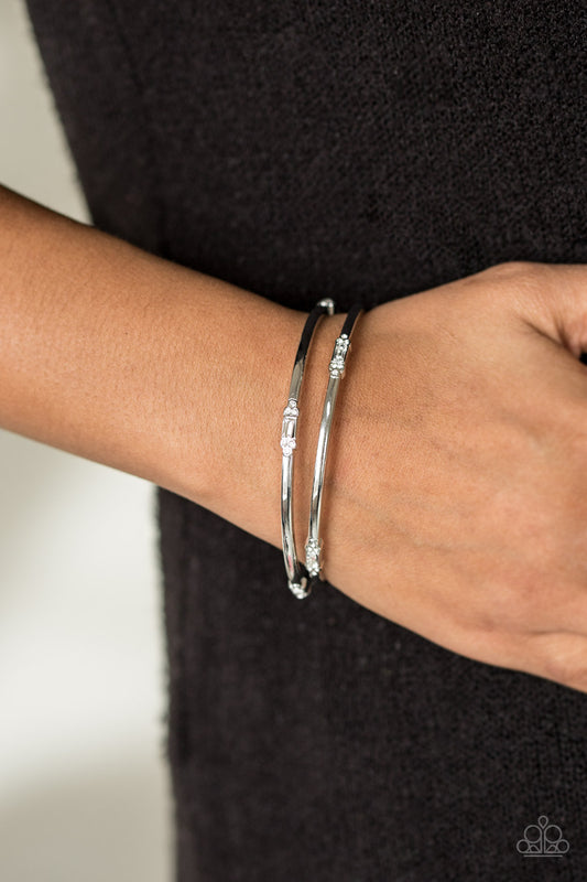 Bright Here BRIGHT Now - white - Paparazzi bracelet