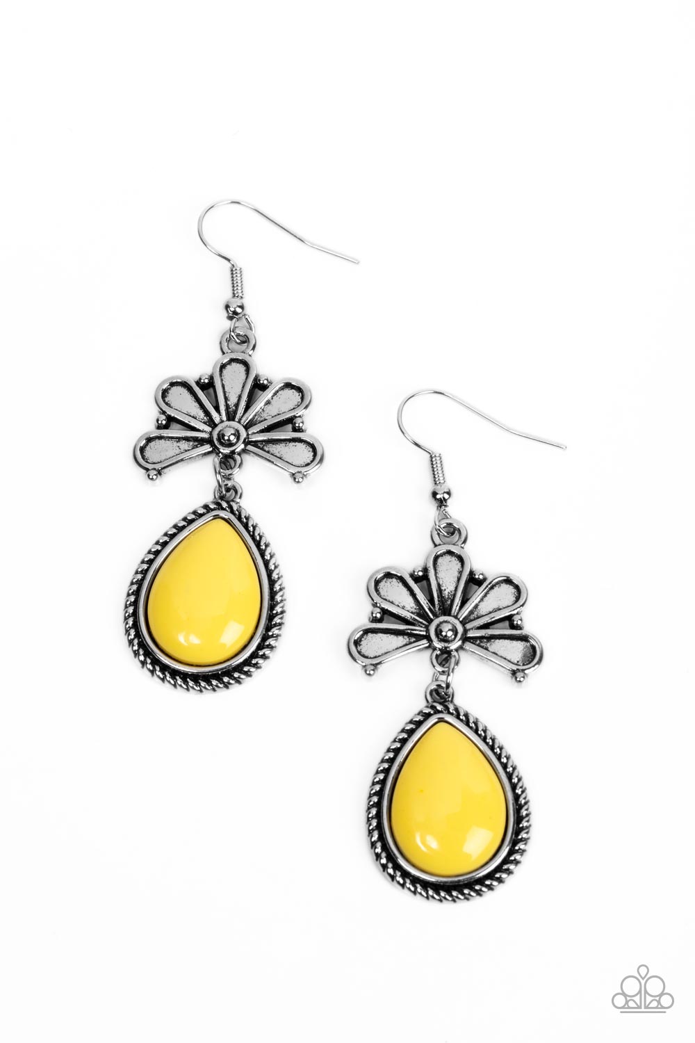 Brightly Blooming - yellow - Paparazzi earrings