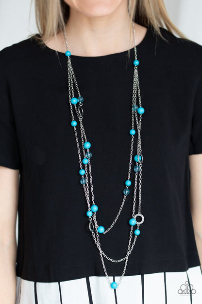 Brilliant Bliss-blue-Paparazzi necklace