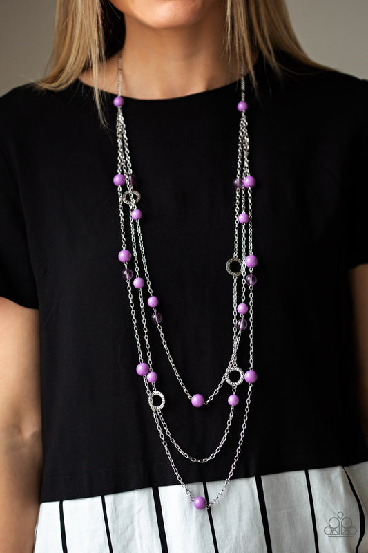 Brilliant Bliss-purple-Paparazzi necklace