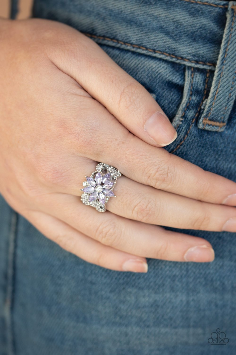 Brilliantly Blooming-purple-Paparazzi ring