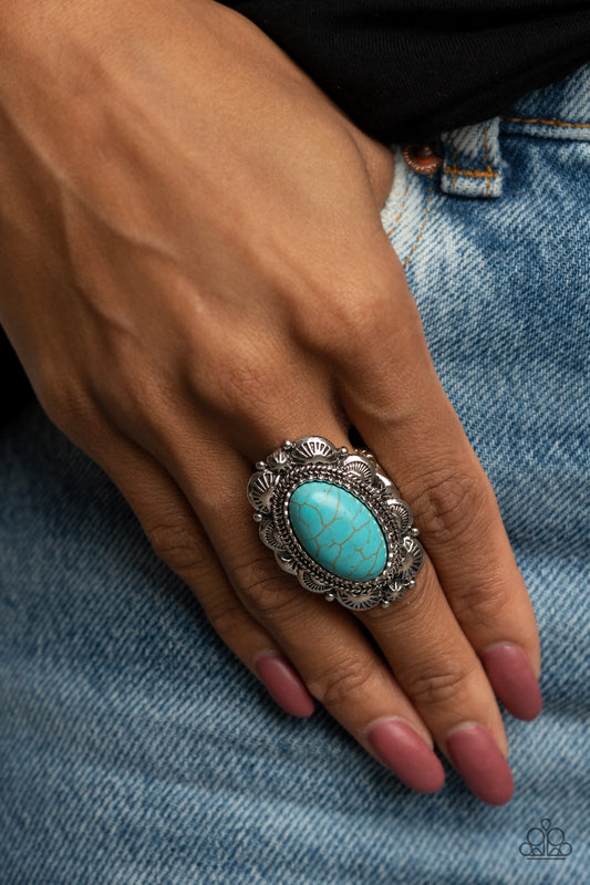 Bring Down The RANCH House - blue - Paparazzi ring