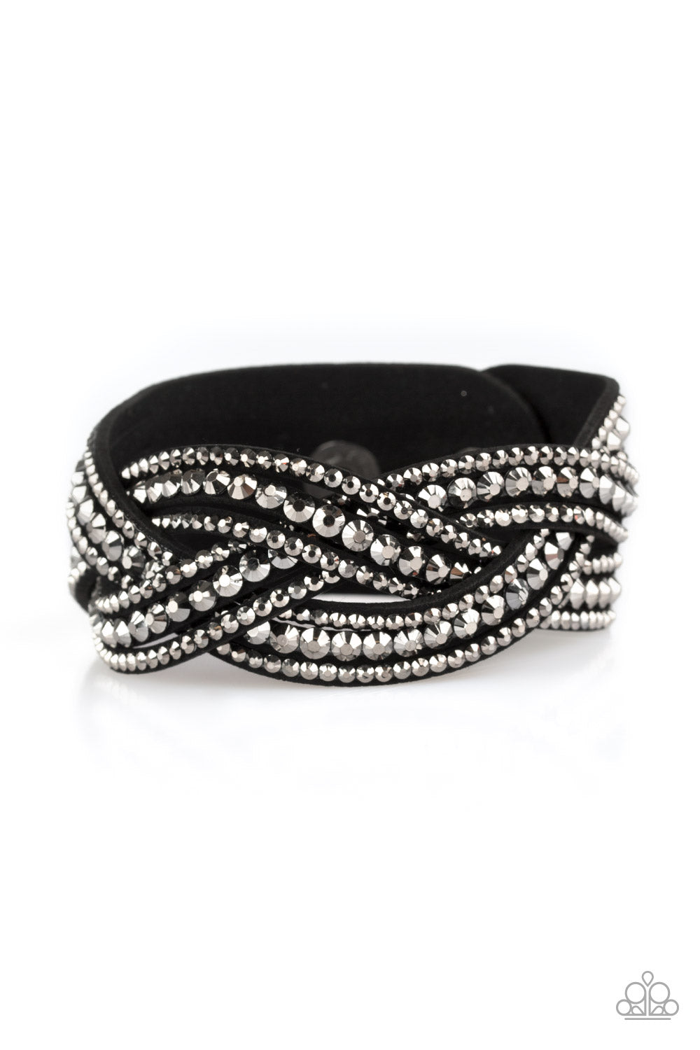 Bring On The Bling - black (hematite rhinestones) - Paparazzi bracelet