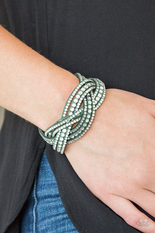 Bring On The Bling-green-Paparazzi bracelet
