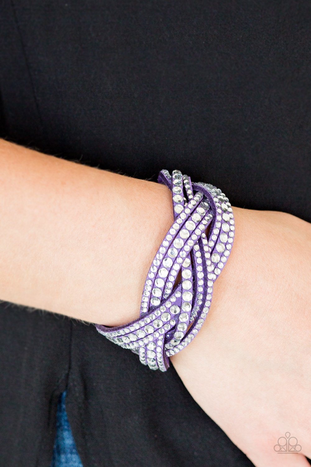 Bring On the Bling-purple-Paparazzi bracelet