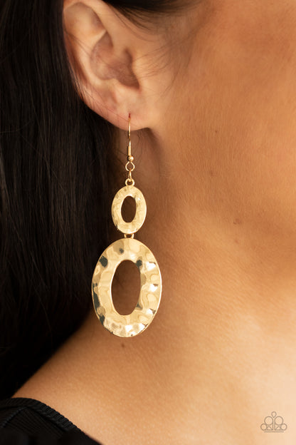 Bring on the Basics - gold - Paparazzi earrings