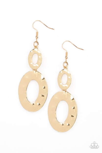 Bring on the Basics - gold - Paparazzi earrings