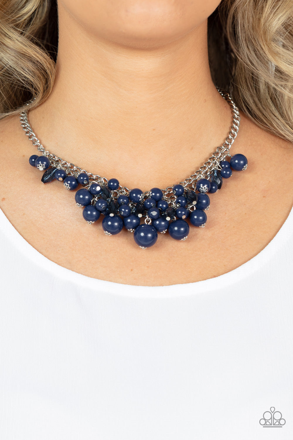 Broadway Bustle - blue - Paparazzi necklace