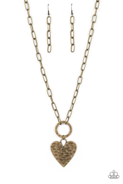 Brotherly Love - brass - Paparazzi necklace