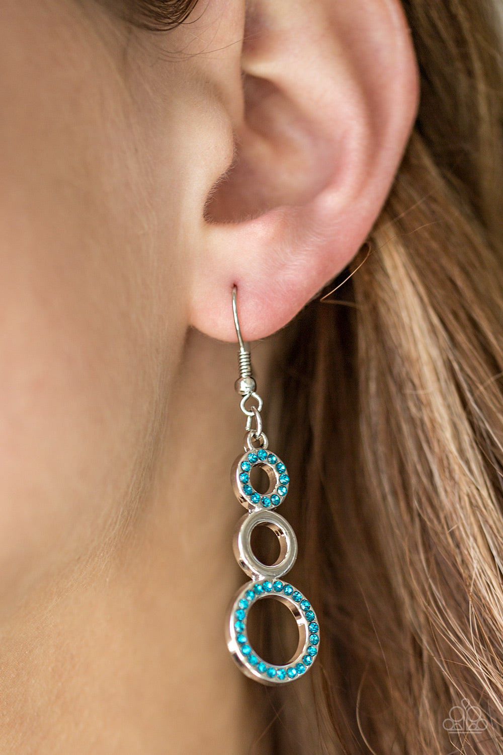 Bubble Burst - blue - Paparazzi earrings