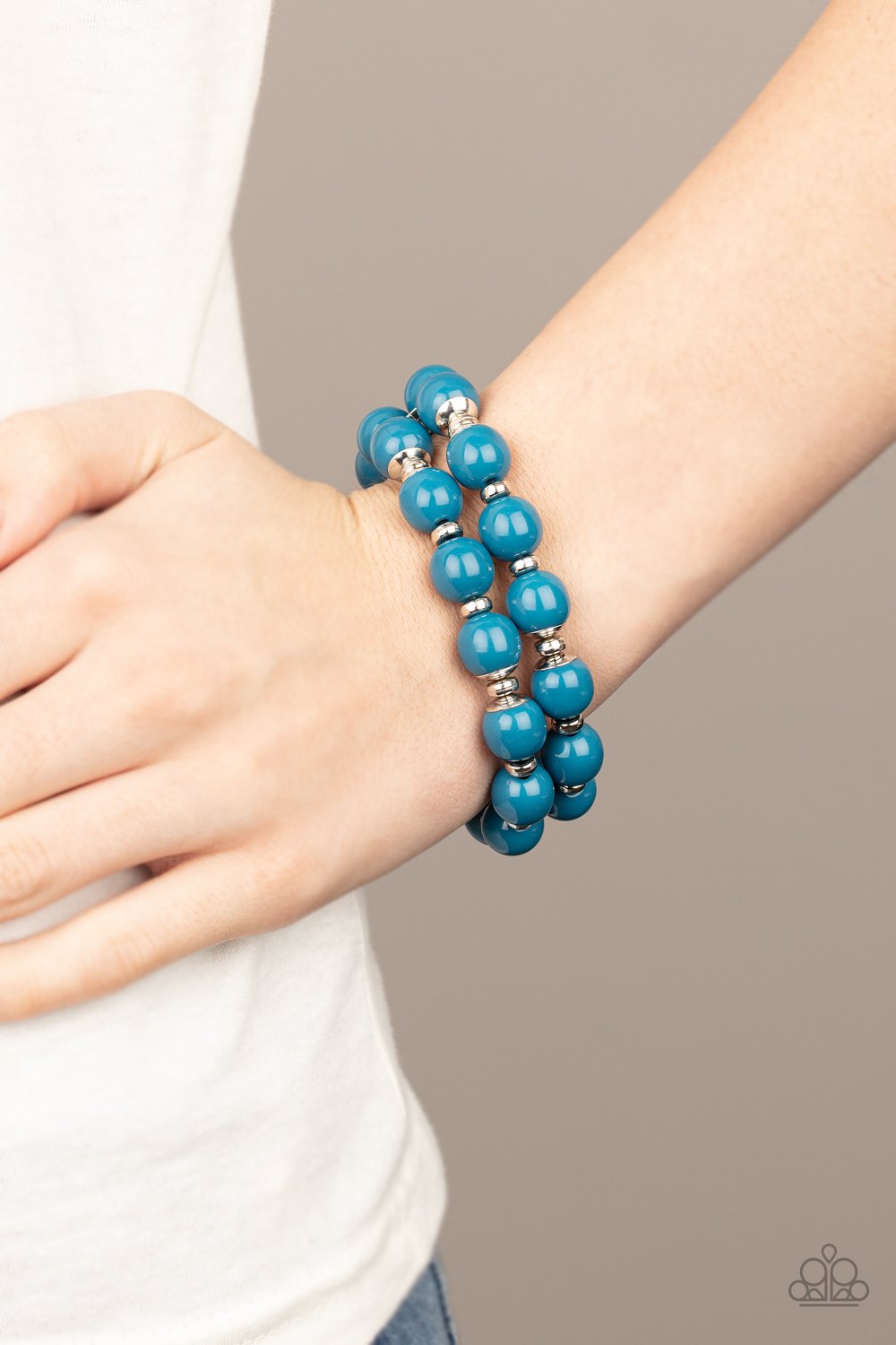 Bubble Blast Off-blue-Paparazzi bracelet