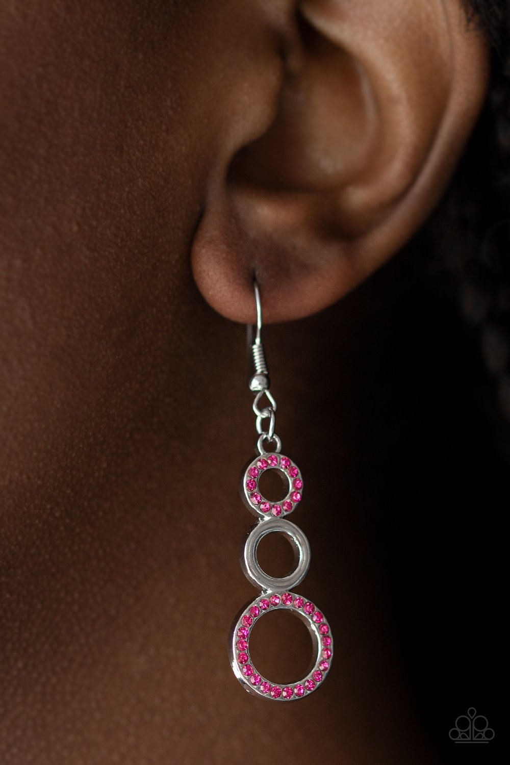 Bubble Bustle-pink-Paparazzi earrings