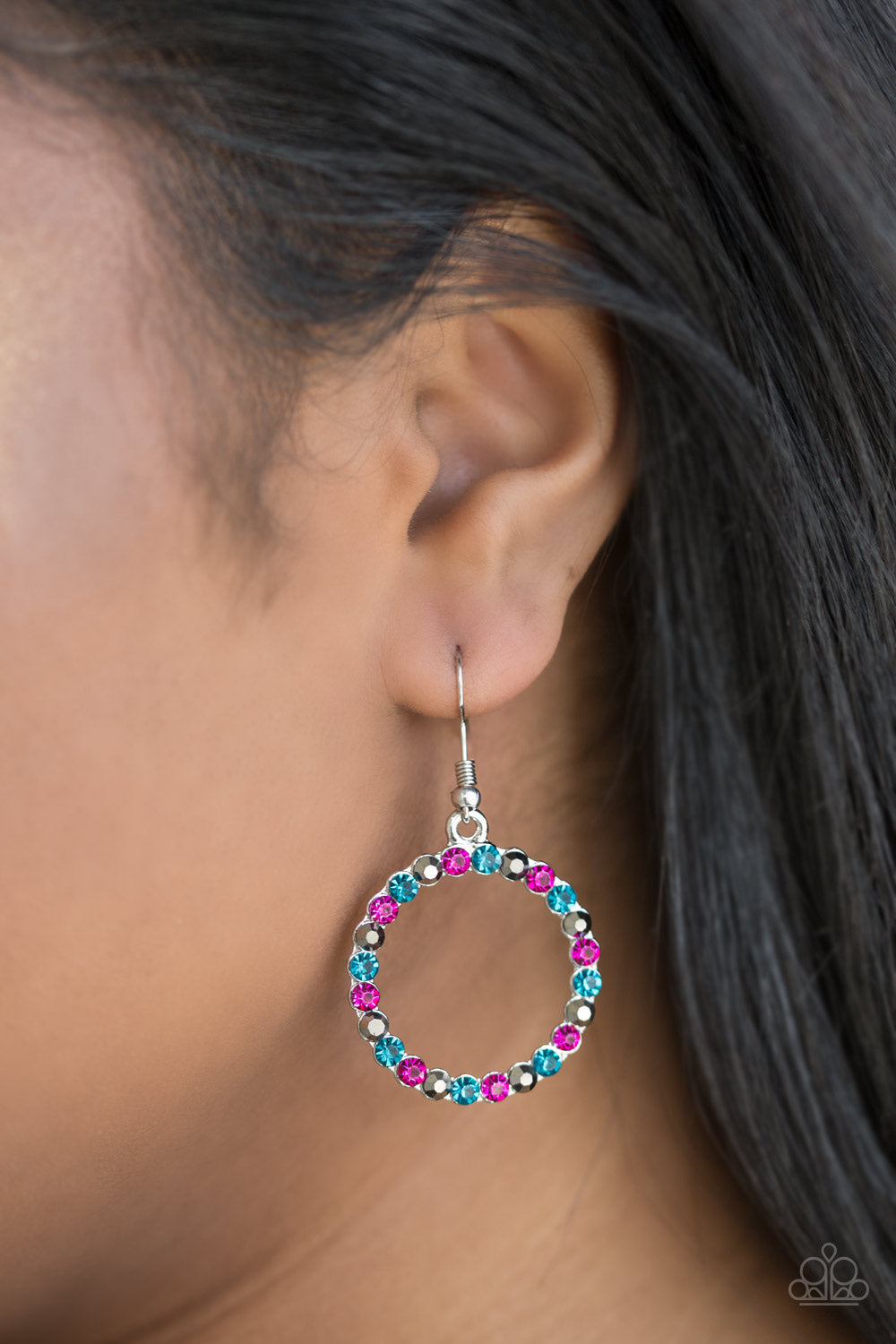 Bubblicious - multi - Paparazzi earrings