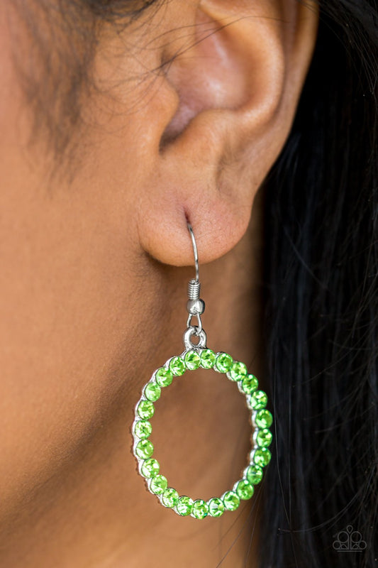 Bubblicious-green-Paparazzi earrings