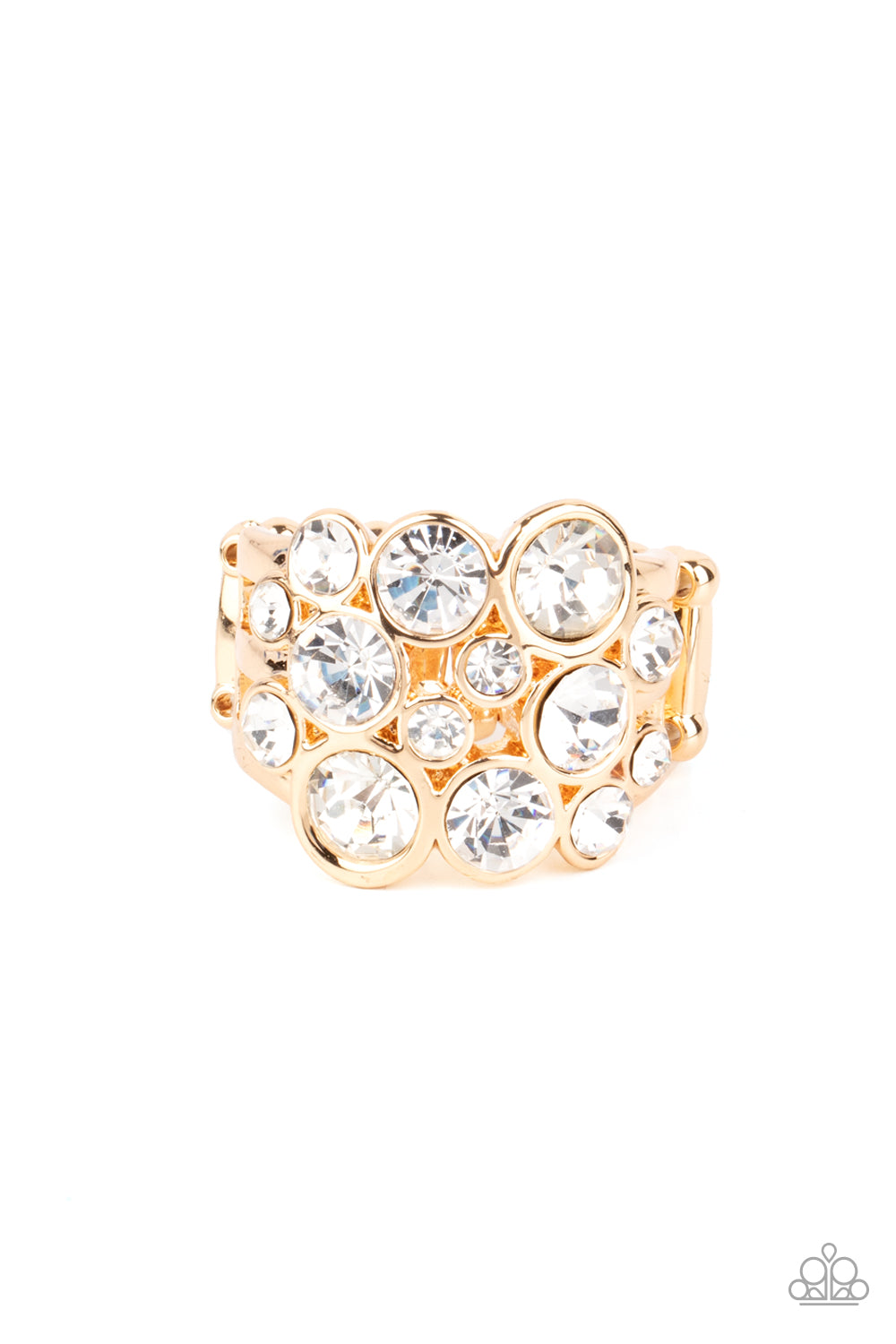 Bubbling Bravado - gold - Paparazzi ring