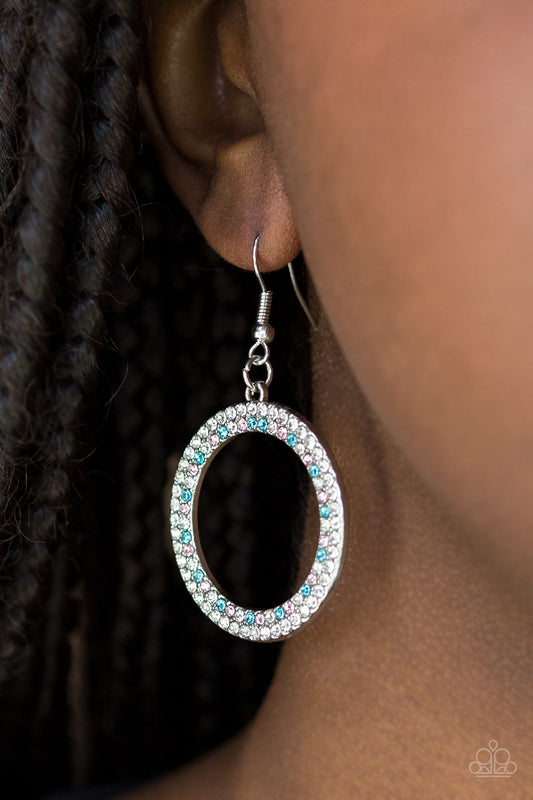 Bubbly Babe - multi - Paparazzi earrings