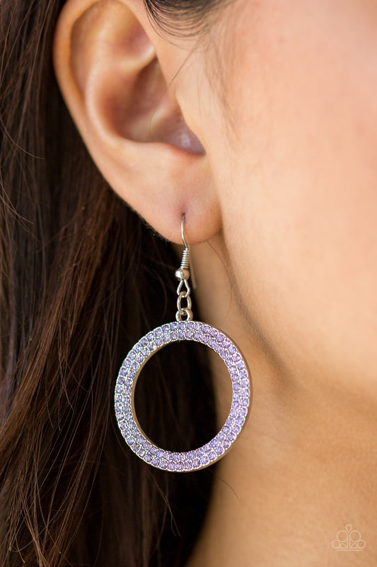 Bubbly Babe - purple - Paparazzi earrings