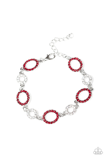 Bubbly Bedazzle - red - Paparazzi bracelet