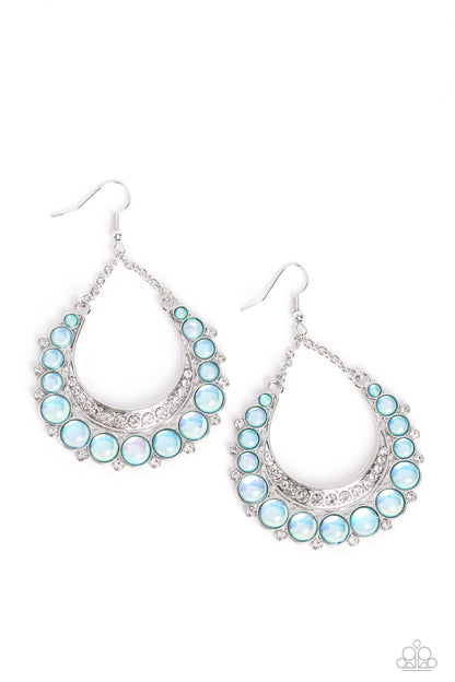 Bubbly Bling - blue - Paparazzi earrings