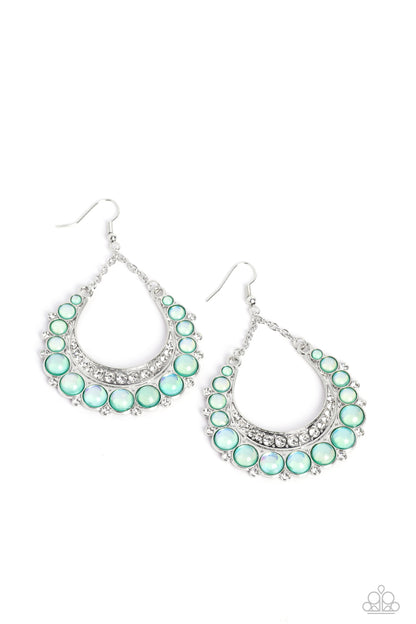 Bubbly Bling - green - Paparazzi earrings