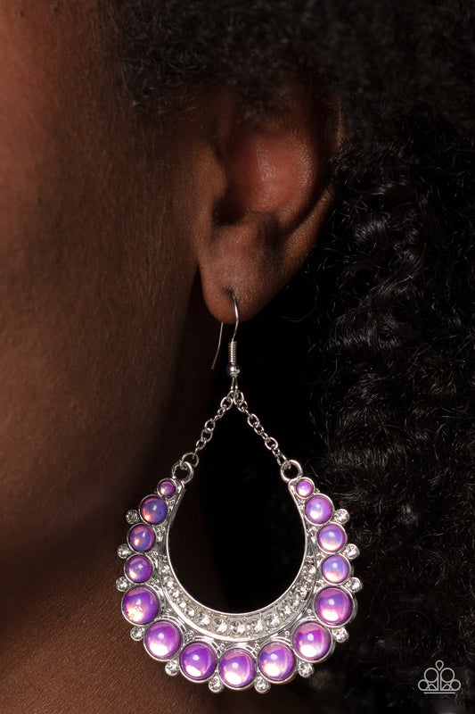 Bubbly Bling - purple - Paparazzi earrings