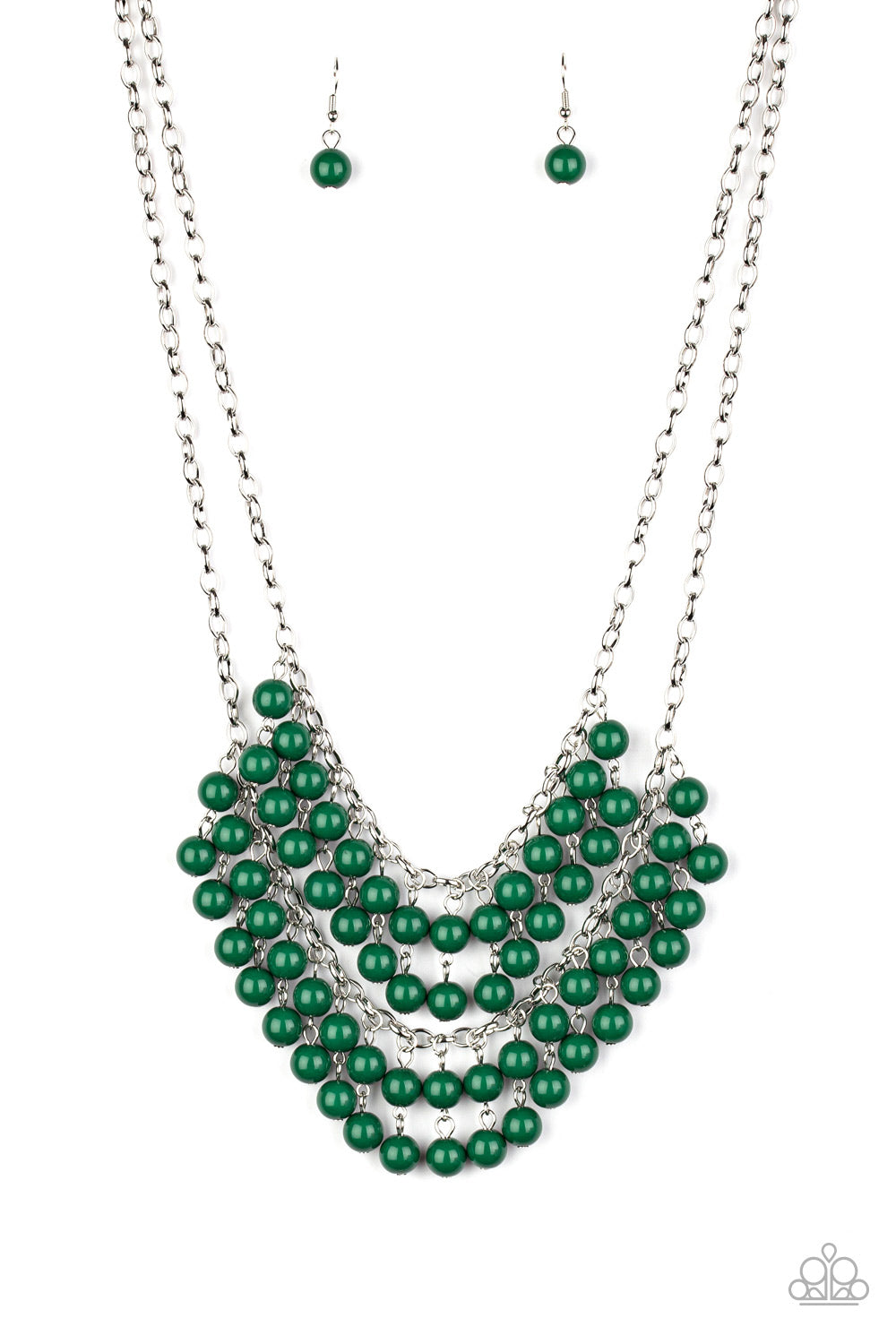 Bubbly Boardwalk - green - Paparazzi necklace