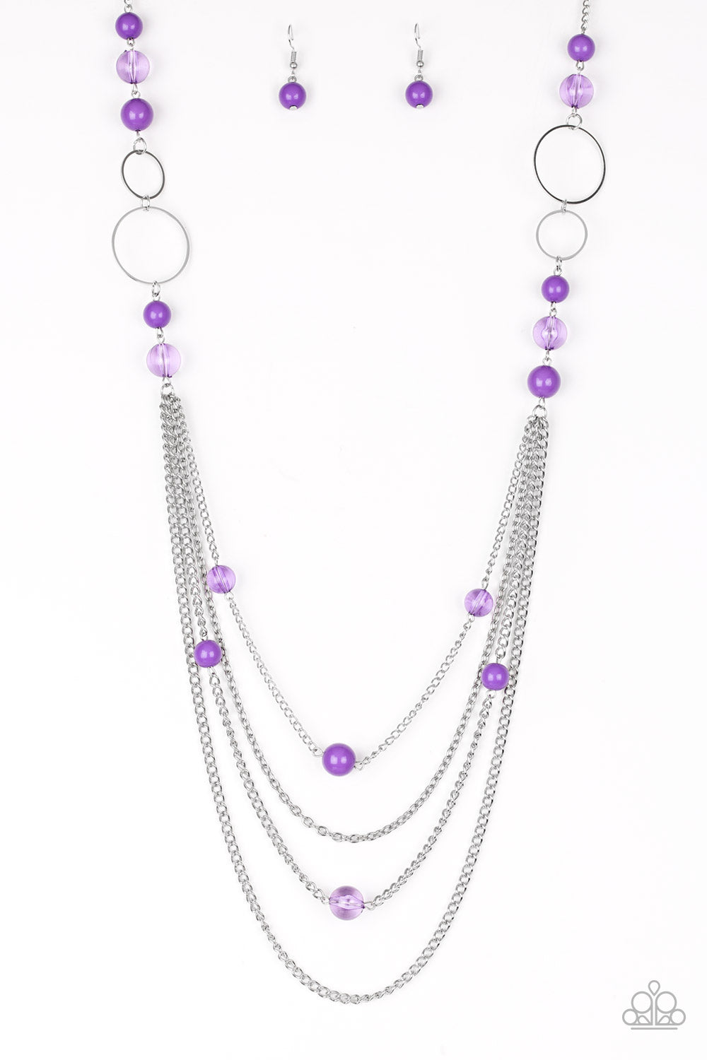 Bubbly Bright - purple - Paparazzi necklace