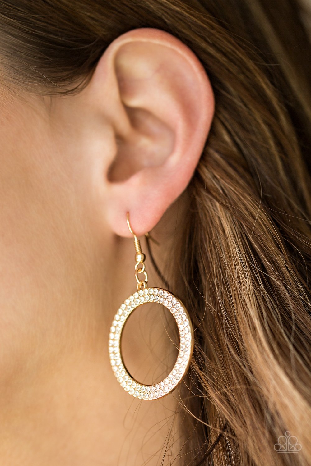 Bubbly Babe-gold-Paparazzi earrings