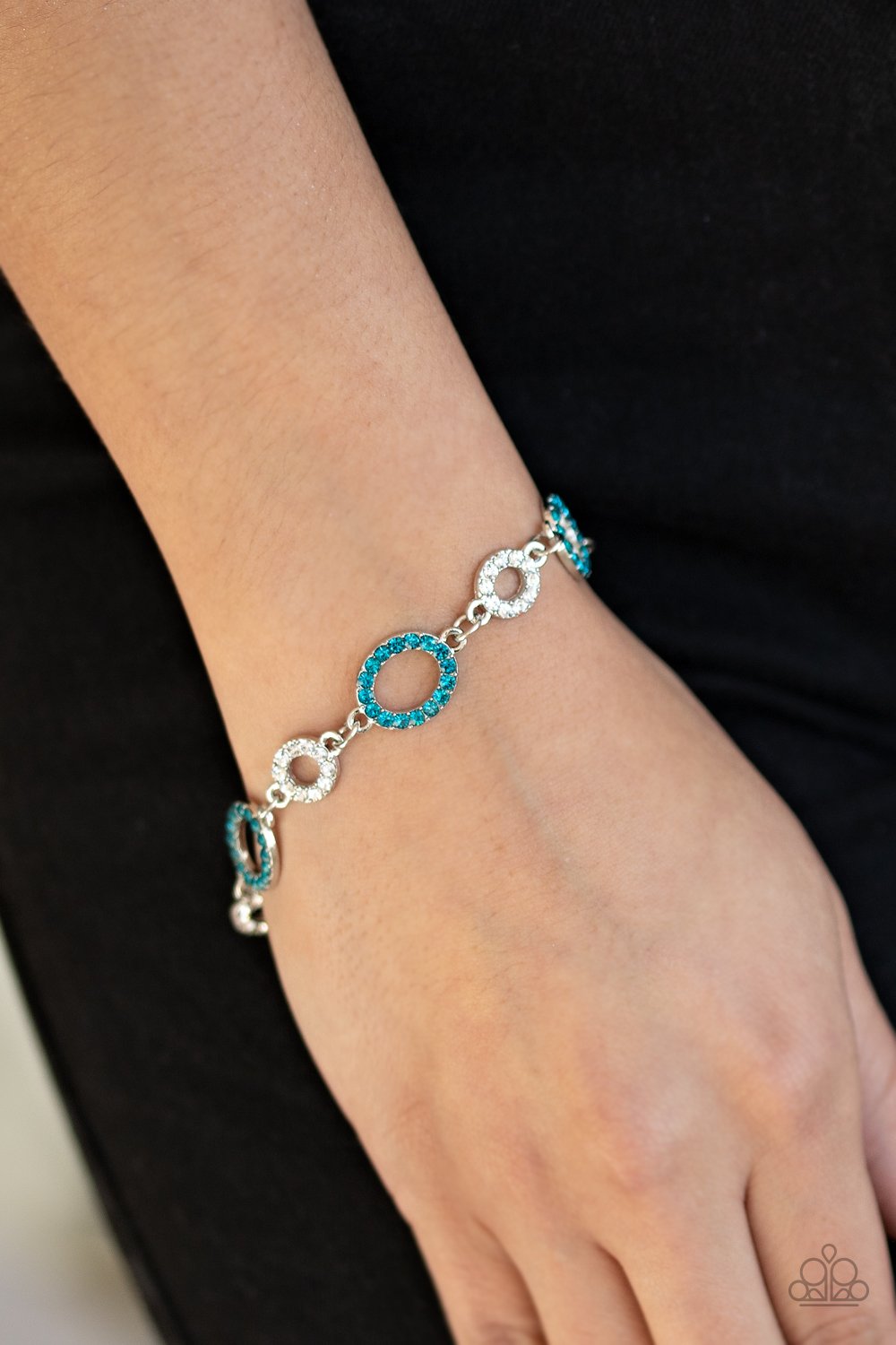 Bubbly Bedazzle-blue-Paparazzi bracelet